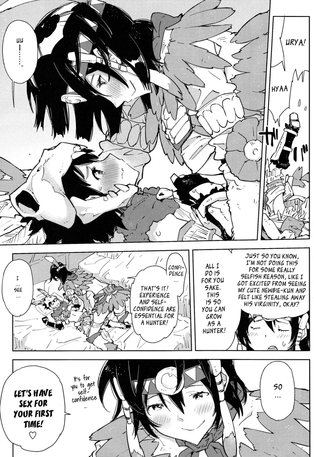 [Seihoukei] Senpai to Boku no, Hajimete! Mon-Hun Onee-shota | Senpai and My First! Monster Hunting Onee-shota Fhentai - Page 8