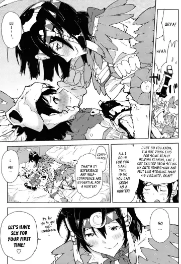 [Seihoukei] Senpai to Boku no, Hajimete! Mon-Hun Onee-shota | Senpai and My First! Monster Hunting Onee-shota Fhentai - Page 8