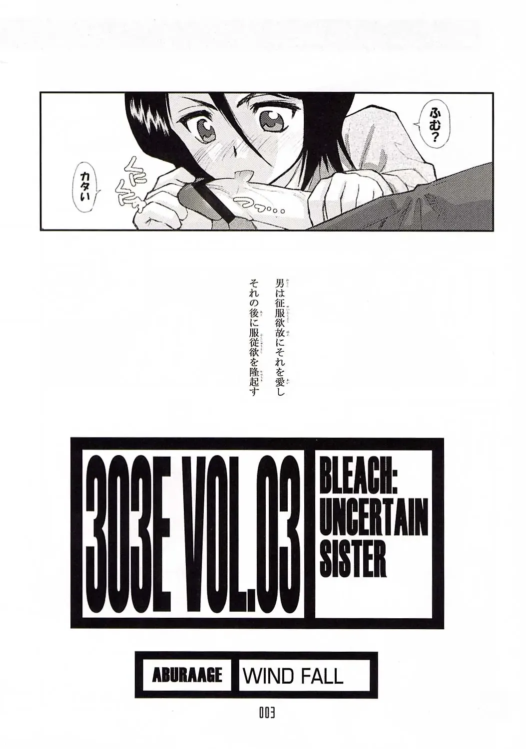 [Aburaage] 303e Vol.03: Bleach Edition - Bleach: Uncertain Sister Fhentai - Page 2