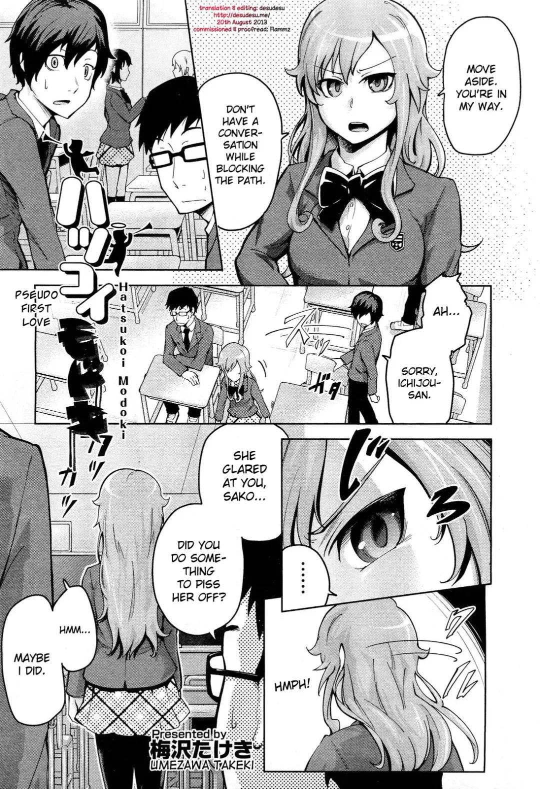 [Umezawa Takeki] Hatsukoi Modoki | Pseudo First Love Fhentai - Page 1