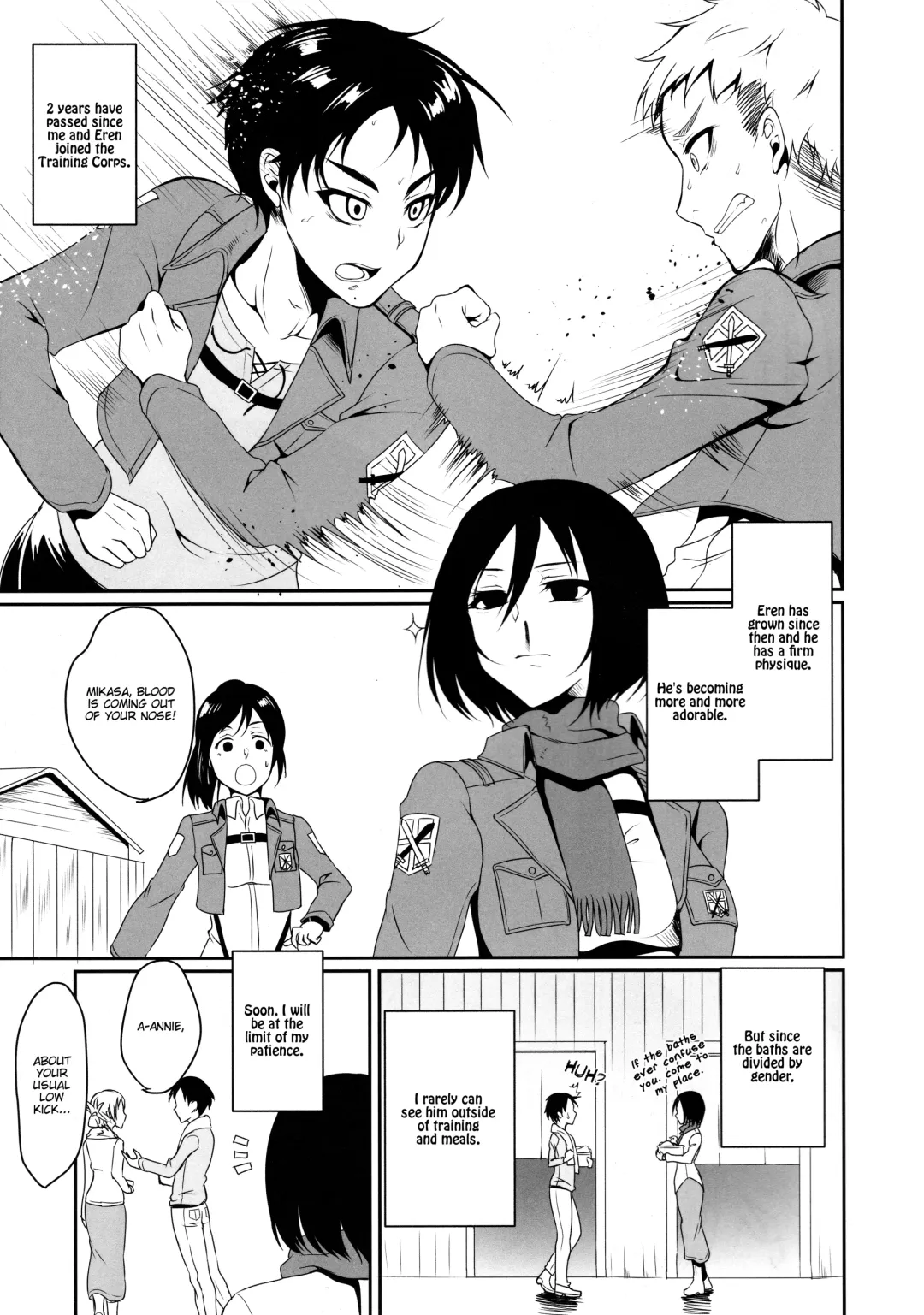 [Pochi.] Eren ga Mikasa ni Osowareru Hon Fhentai - Page 5