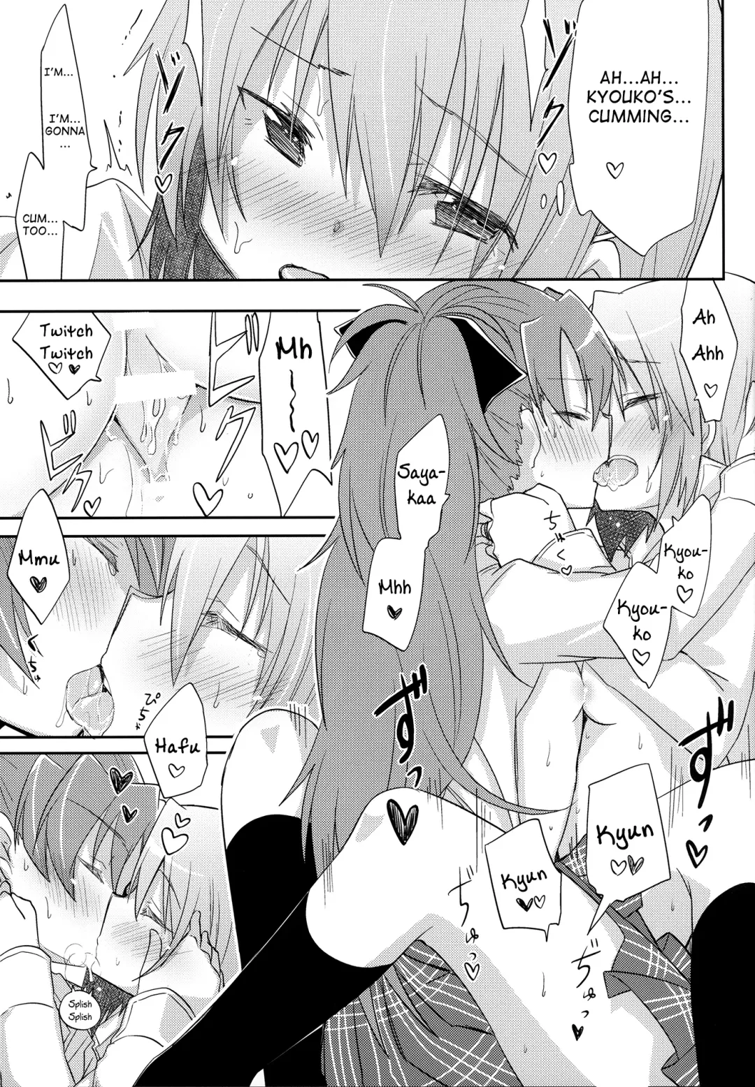 [Pikachi] Sayaka-chan to Kyouko-chan ga Tada H suru Hon. | A Book Where Sayaka-chan and Kyouko-chan Just Have Sex. Fhentai - Page 15