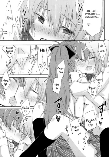 [Pikachi] Sayaka-chan to Kyouko-chan ga Tada H suru Hon. | A Book Where Sayaka-chan and Kyouko-chan Just Have Sex. Fhentai - Page 15
