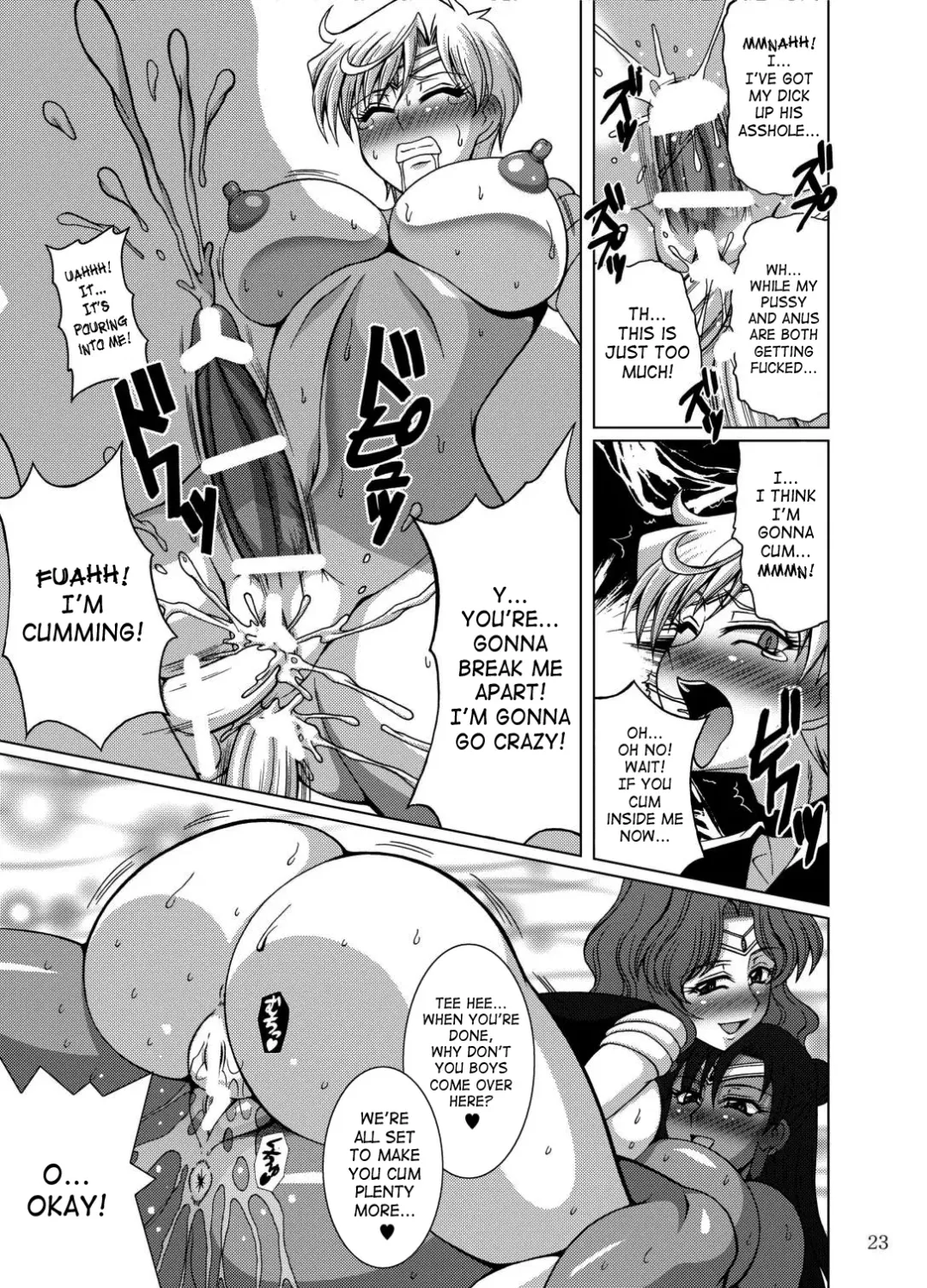 [Uranoa] Sailor Fuku Josou Shounen Senshi vs Gaibu Taiyoukei San Senshi Fhentai - Page 22
