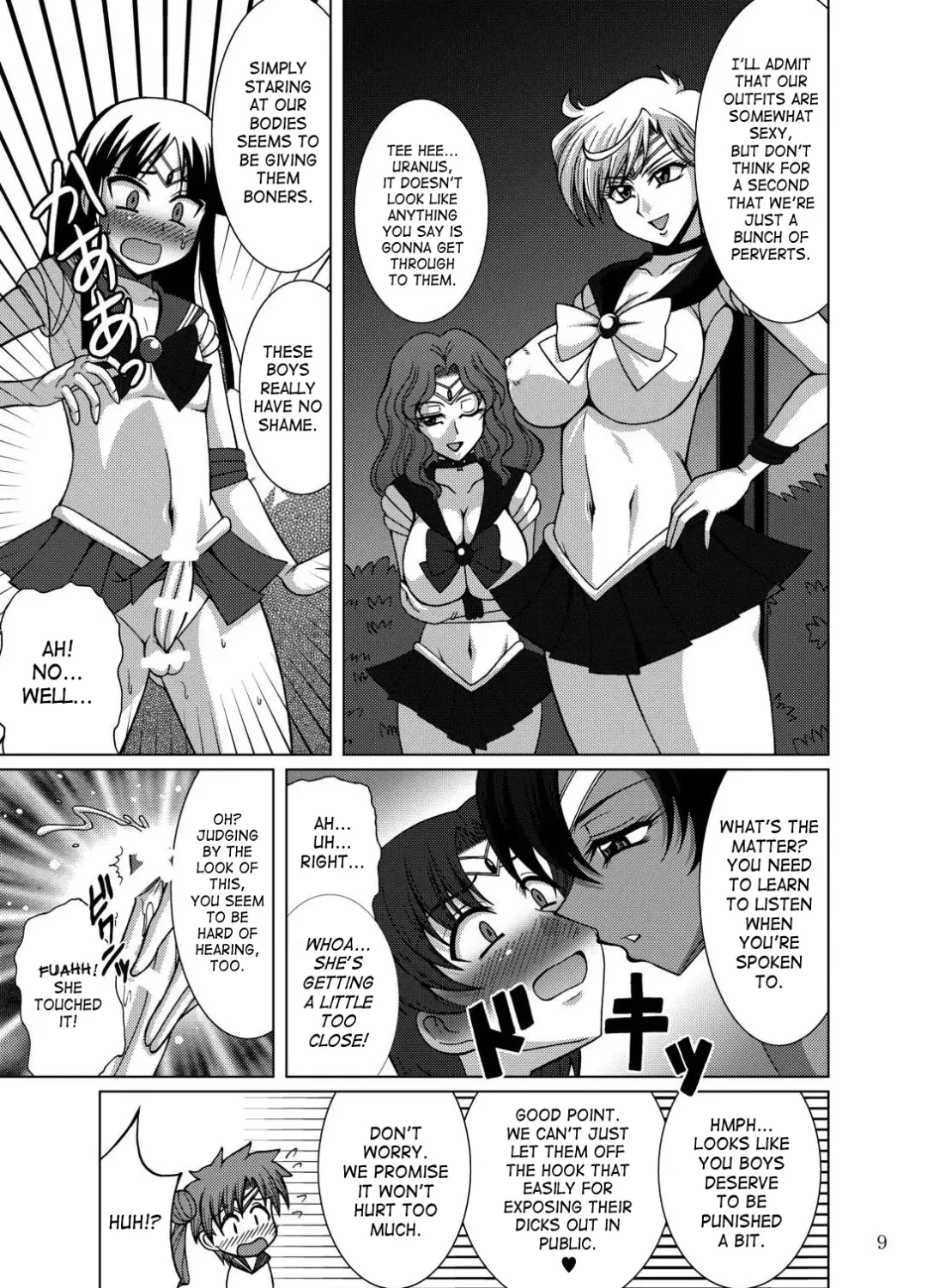 [Uranoa] Sailor Fuku Josou Shounen Senshi vs Gaibu Taiyoukei San Senshi Fhentai - Page 8