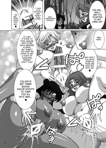 [Uranoa] Sailor Fuku Josou Shounen Senshi vs Gaibu Taiyoukei San Senshi Fhentai - Page 13