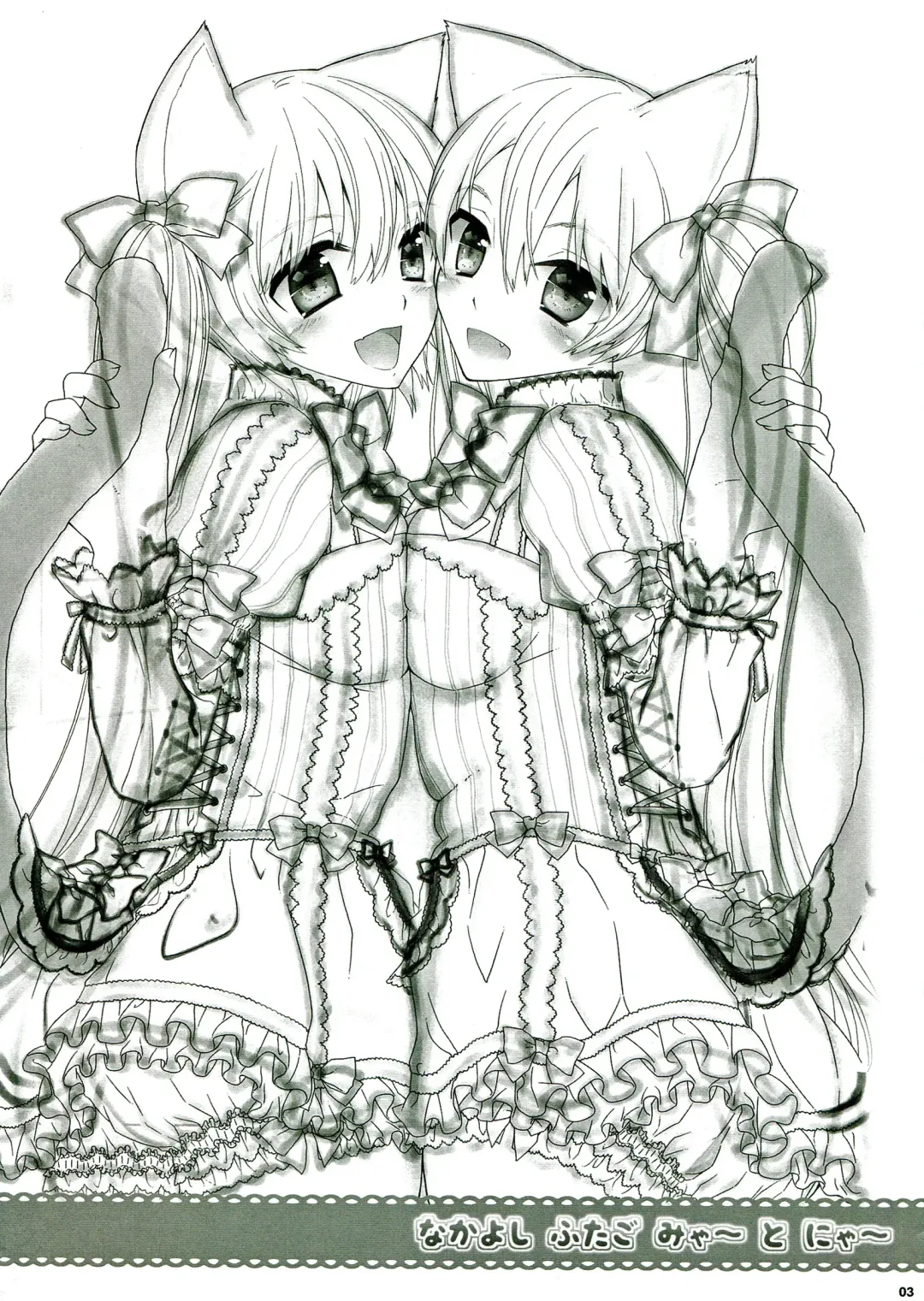 Nakayoshi Futago Miya~ to Nya~ Fhentai - Page 3