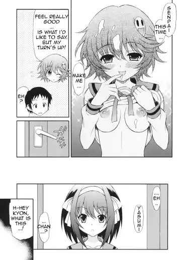 [Harukaze Soyogu] Kyougaku Haruhi to Yasumi to Kyon | Suzumiya Haruhi, Yasumi, and Kyon Fhentai - Page 5