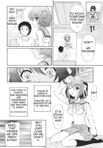 [Harukaze Soyogu] Kyougaku Haruhi to Yasumi to Kyon | Suzumiya Haruhi, Yasumi, and Kyon Fhentai - Page 6