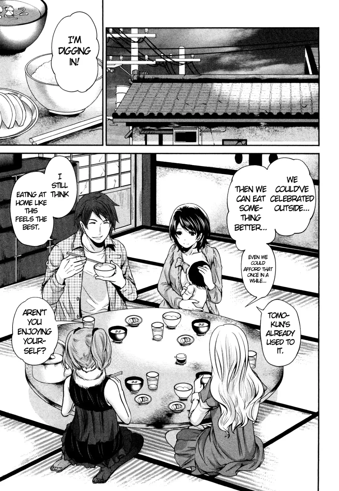 [Miyahara Ayumu] Shimoeda-san chi no Akarui Shokutaku | The Shimoedas, a poor but happy circle Fhentai - Page 190