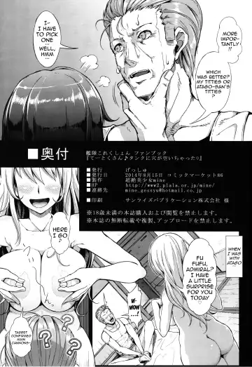 [Chouzetsu Bishoujo Mine] Teitoku-san ♪ Tank ni Ana ga Aichatta Fhentai - Page 20