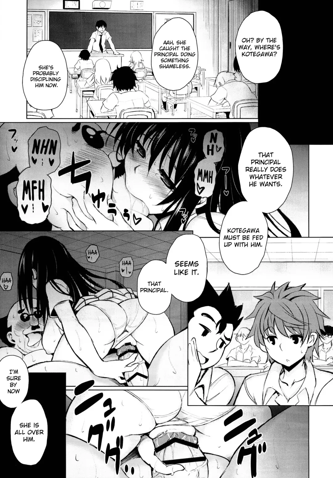 [Tatsuhiko] Kouchou no Harenchi o Tomeru tame ni Harenchi suru Kotegawa-san | Kotegawa's Shameless Attempt to Stop the Principal's Shameless Behavior Fhentai - Page 12