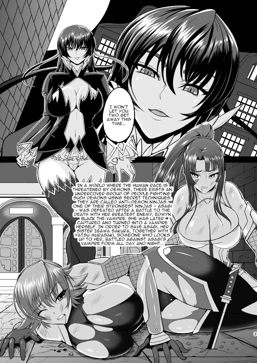 [Awamori Ichitarou] Kyuuketsuki Asagi ~Kanin Choukyou Dorei~ Fhentai - Page 3