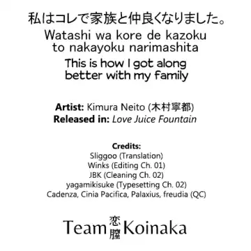 [Kimura Neito] Watashi wa Kore de Kazoku to Nakayoku Narimashita. Fhentai - Page 53