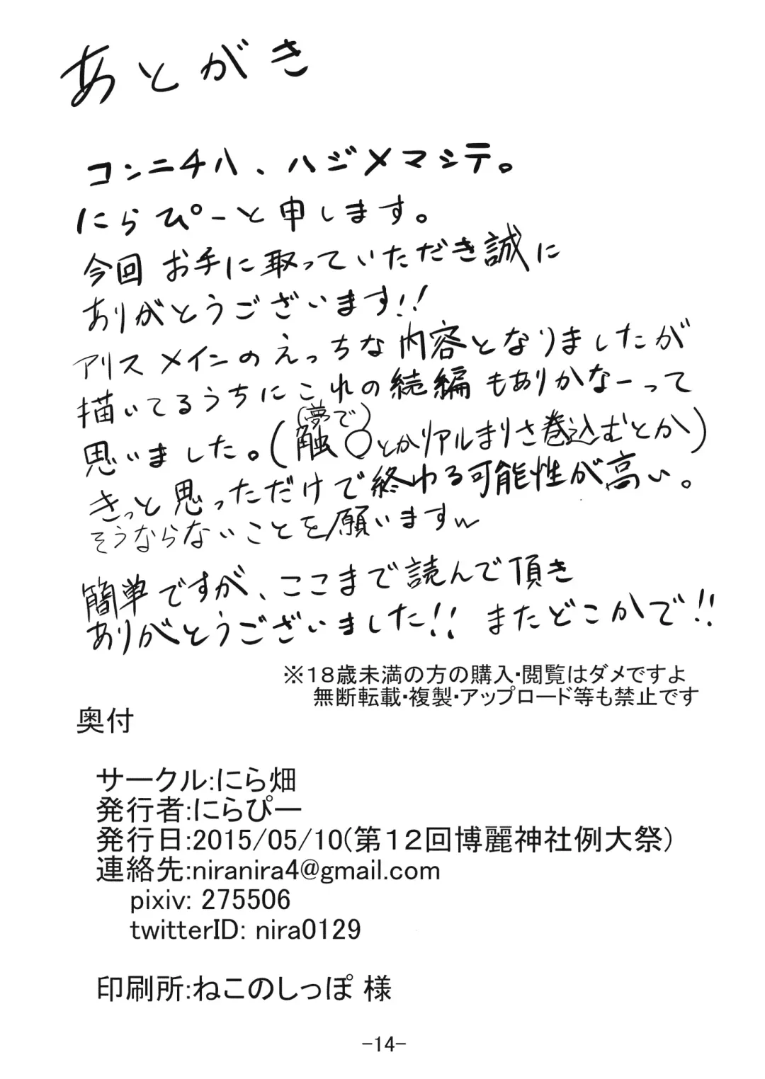 [Nirapii] Alice in Nightmare Fhentai - Page 13