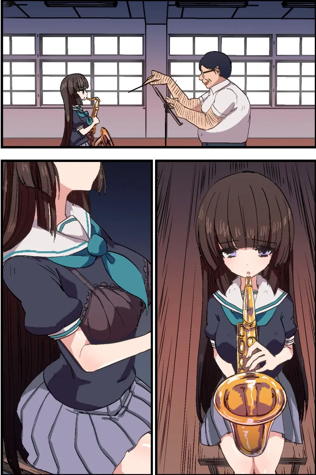 Moshimo, Kimo Kyoushi ga Ayatsuri Shikibou o Tsukatte Suisou Gakubu no Joshi Seito o Saimin Sousa de Kyousei Houshi Meirei Shite Osouji Fella Sasetari Hatsujou Sasete Renzoku Sounyuu Shichattara Fhentai - Page 71