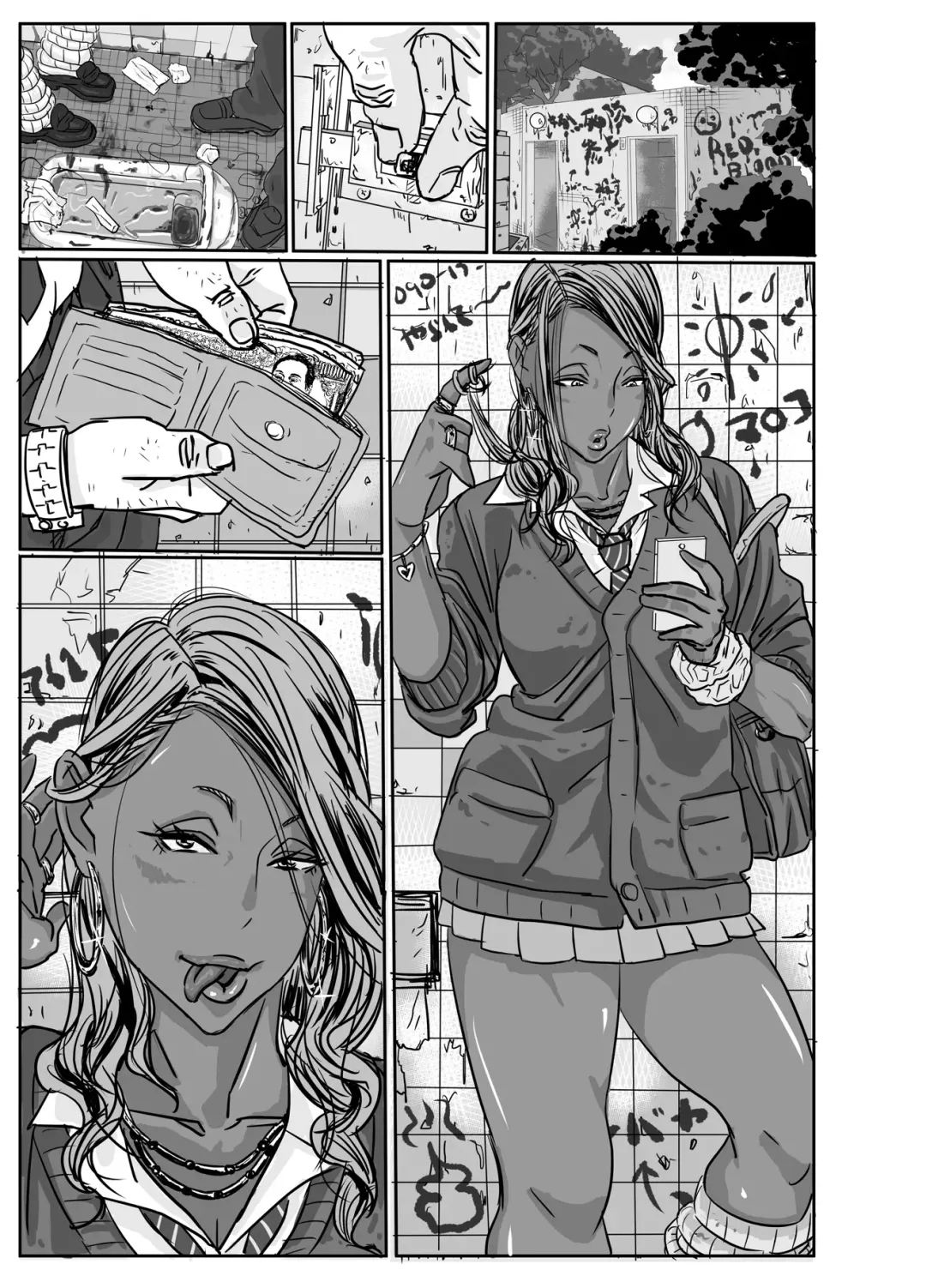 Cho ~Namaiki na Kuro Gal JK to Pakoritai Kimo Oyaji-tachi Fhentai - Page 77