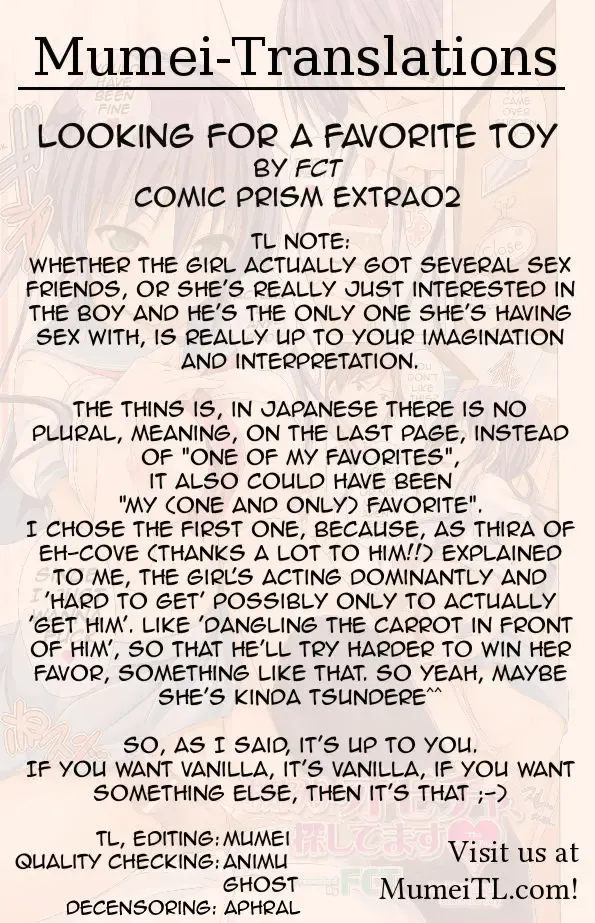 [Fct] Okiniiri no Omocha, Sagashitemasu | Looking for a Favorite Toy (decensored) Fhentai - Page 7