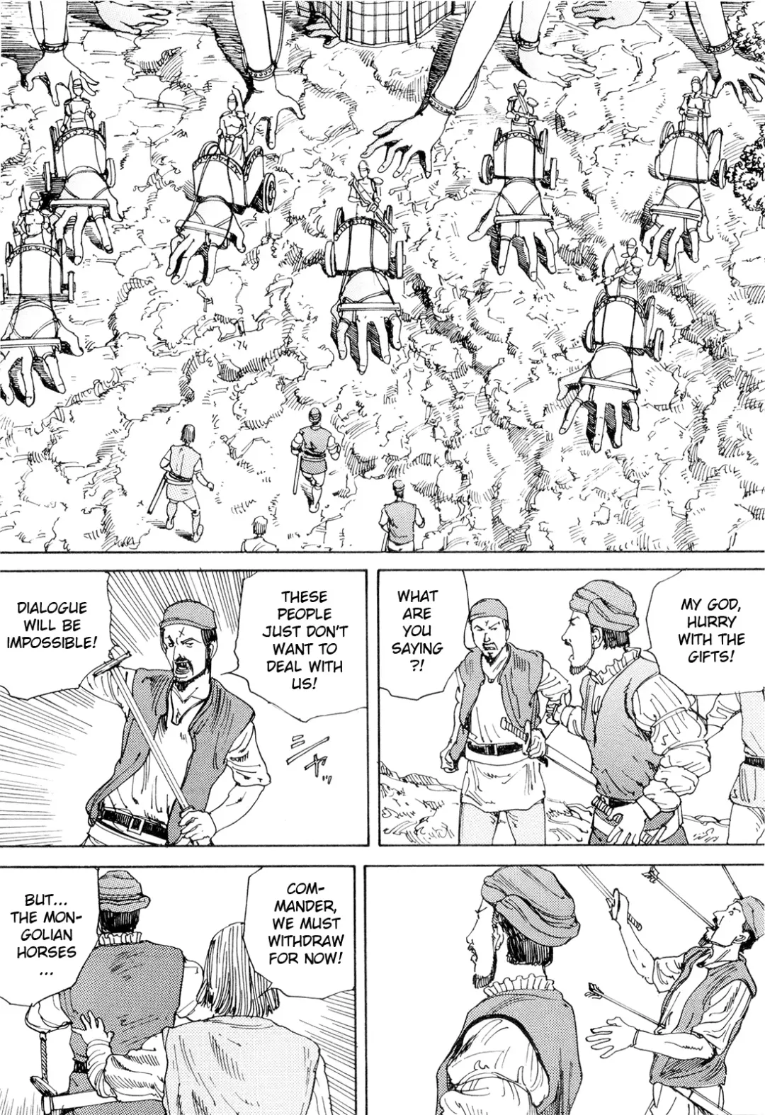 [Kago Shintarou] Chou Douryoku Mouko Daishuurai - The Ultra Power Mongol Invasion | Super Powered Mongolia Invasion Fhentai - Page 37