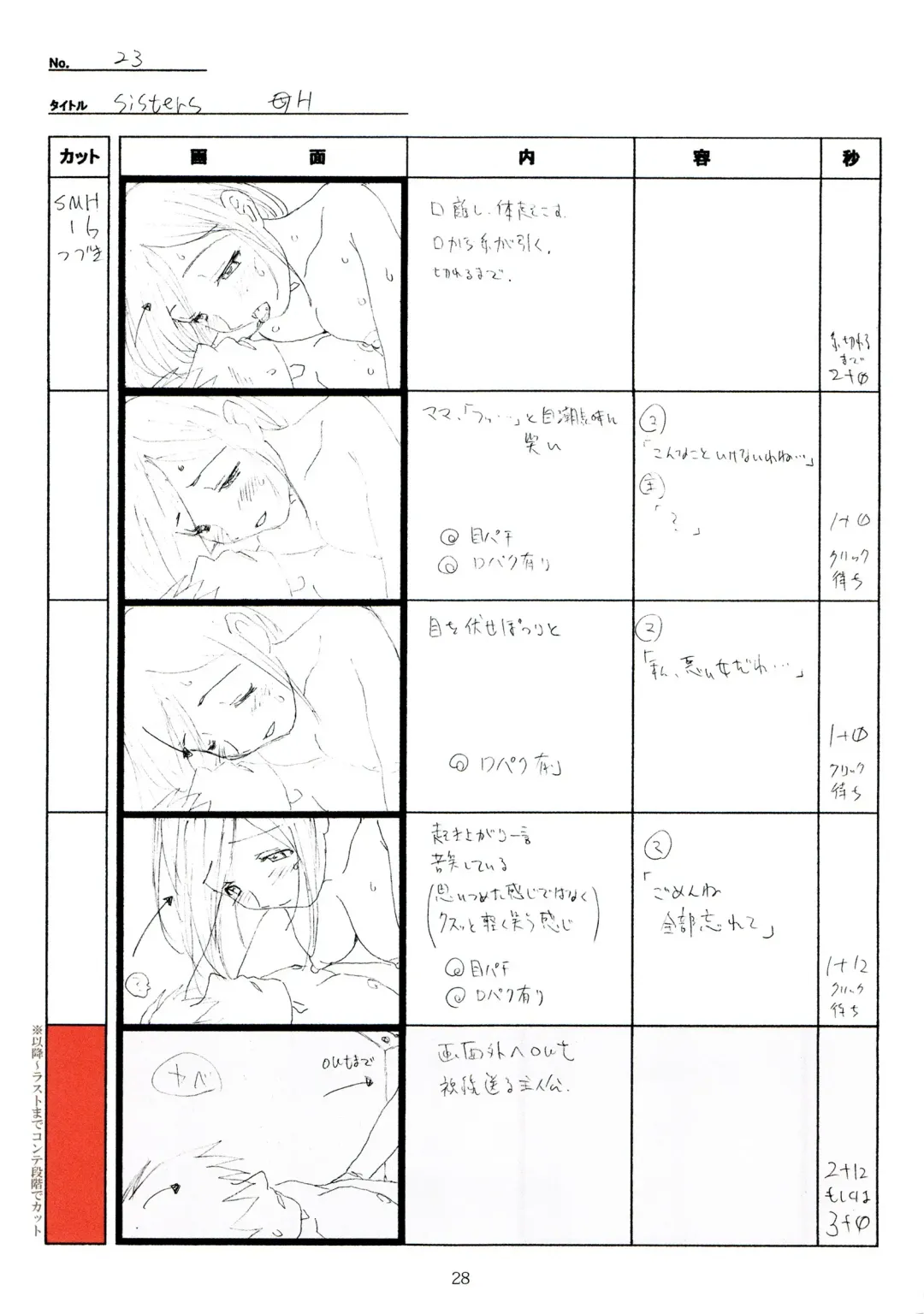 [Taki Minashika] SISTERS -Natsu no Saigo no Hi- H Scene All Part Storyboard Fhentai - Page 28
