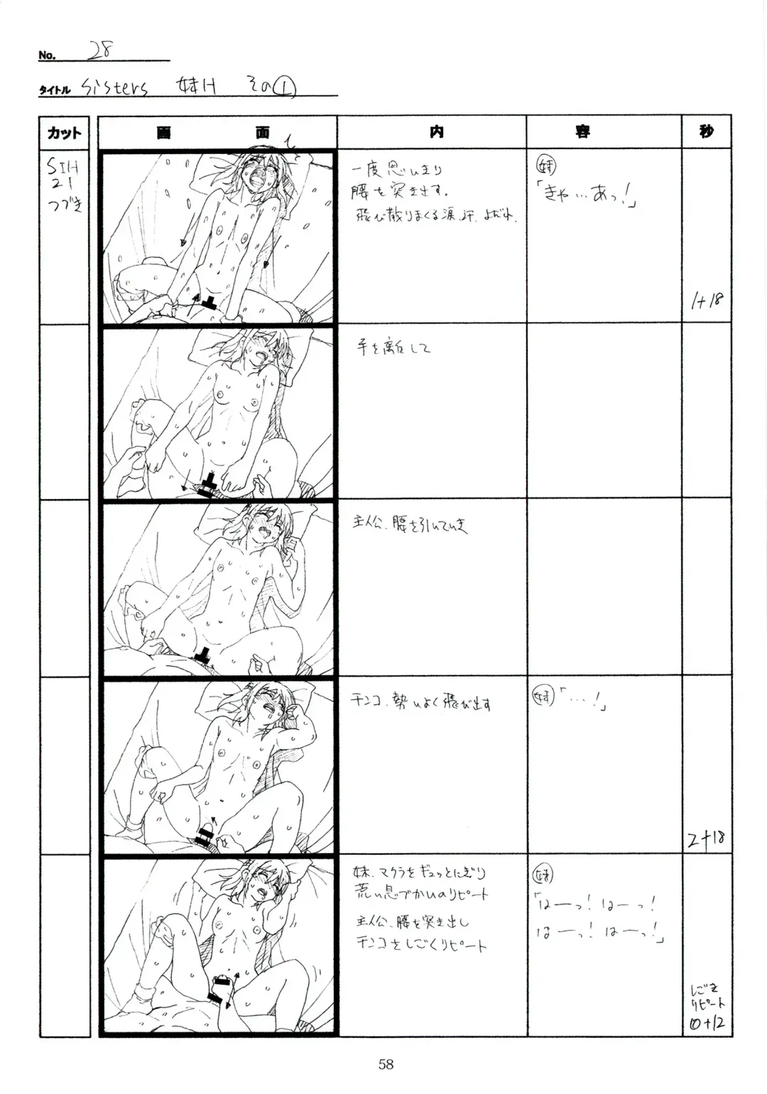 [Taki Minashika] SISTERS -Natsu no Saigo no Hi- H Scene All Part Storyboard Fhentai - Page 58