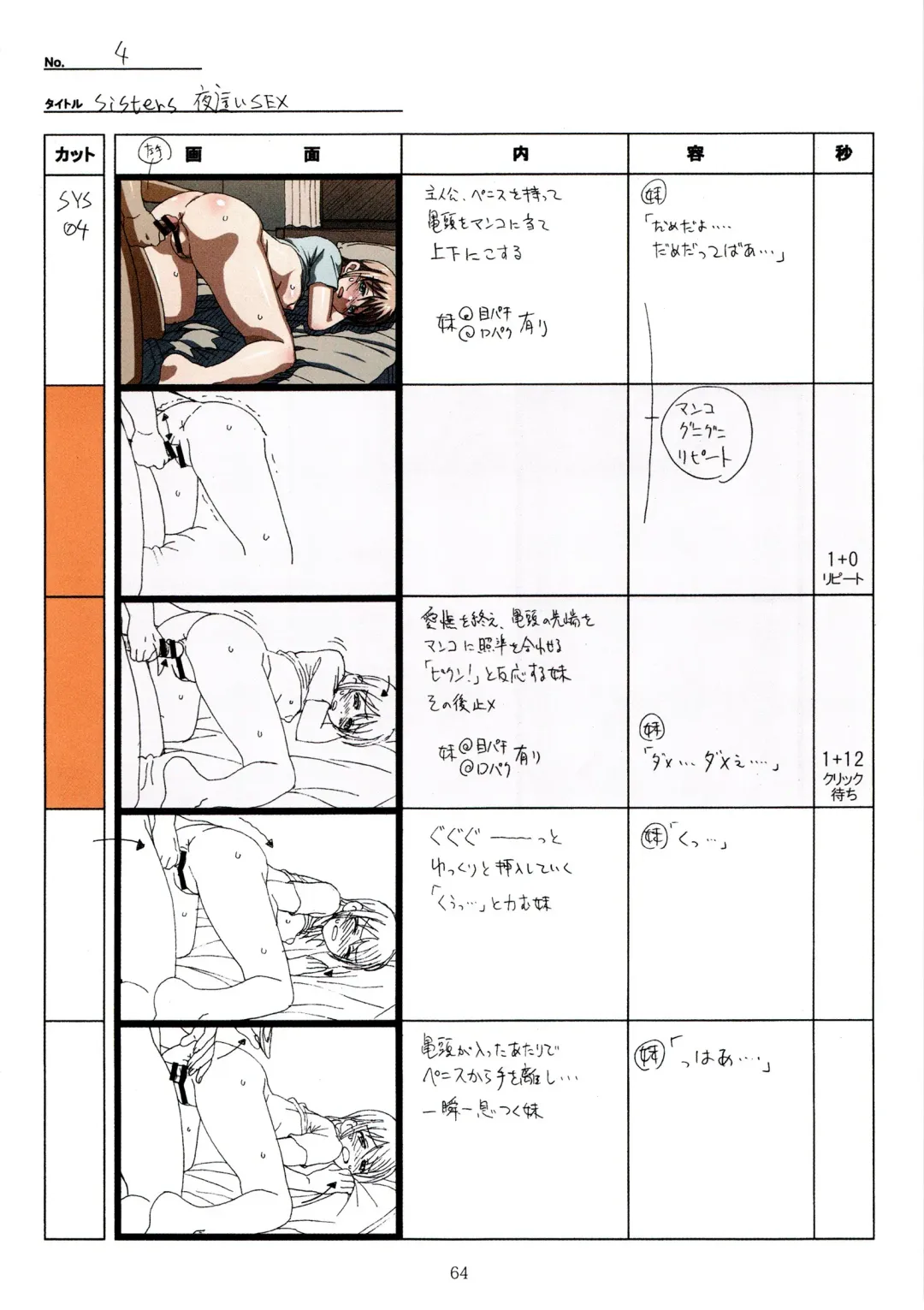 [Taki Minashika] SISTERS -Natsu no Saigo no Hi- H Scene All Part Storyboard Fhentai - Page 64