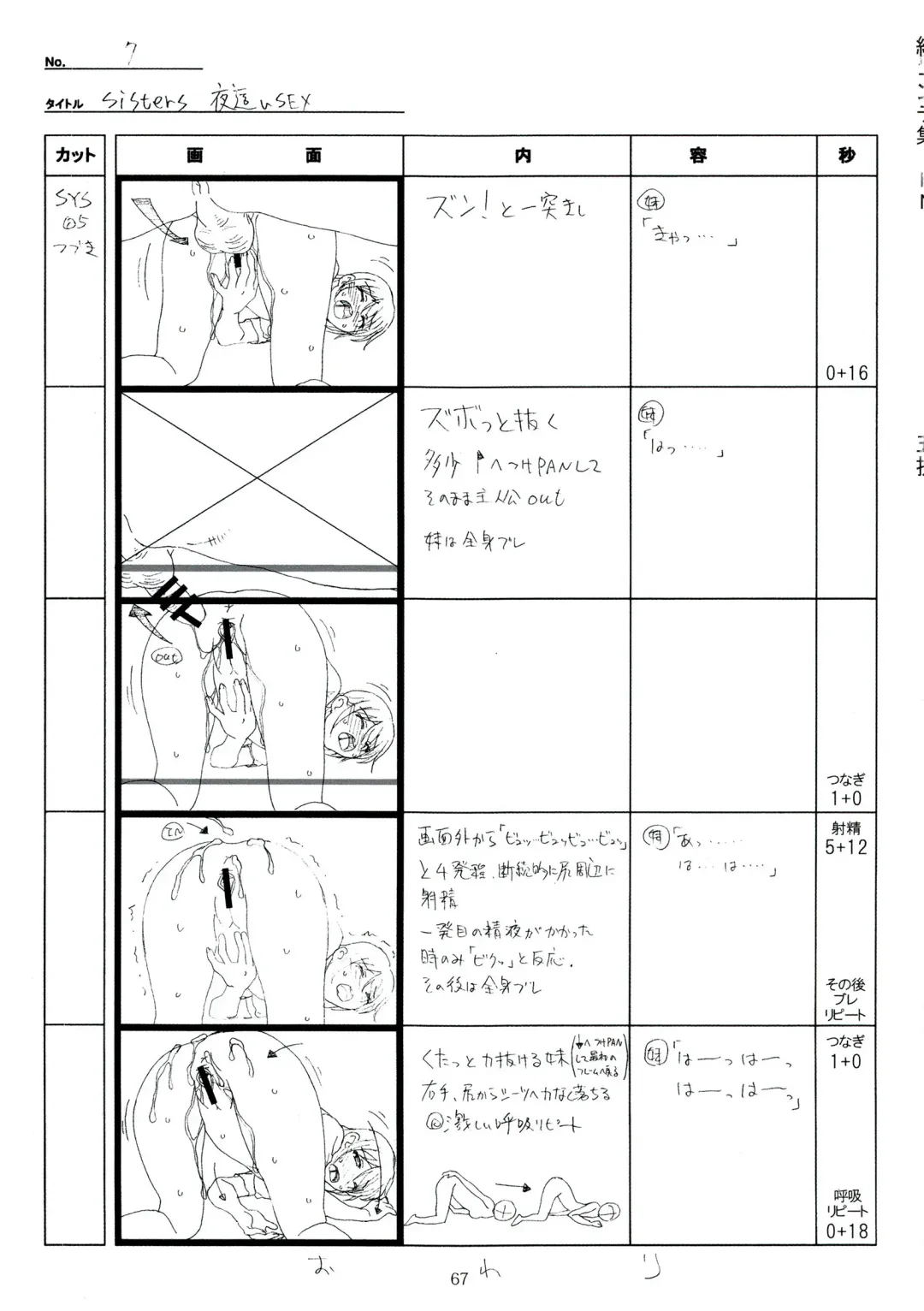 [Taki Minashika] SISTERS -Natsu no Saigo no Hi- H Scene All Part Storyboard Fhentai - Page 67
