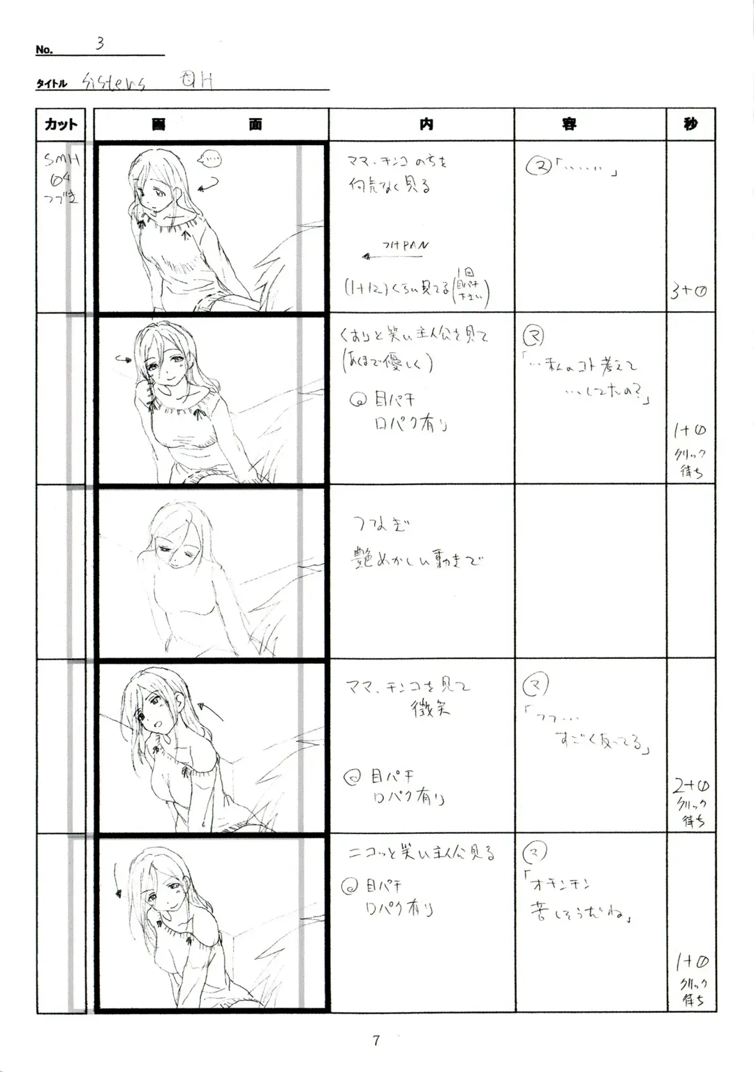 [Taki Minashika] SISTERS -Natsu no Saigo no Hi- H Scene All Part Storyboard Fhentai - Page 7