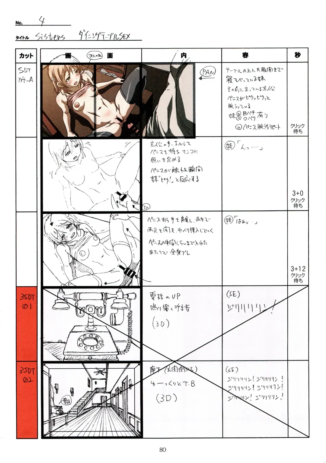 [Taki Minashika] SISTERS -Natsu no Saigo no Hi- H Scene All Part Storyboard Fhentai - Page 80