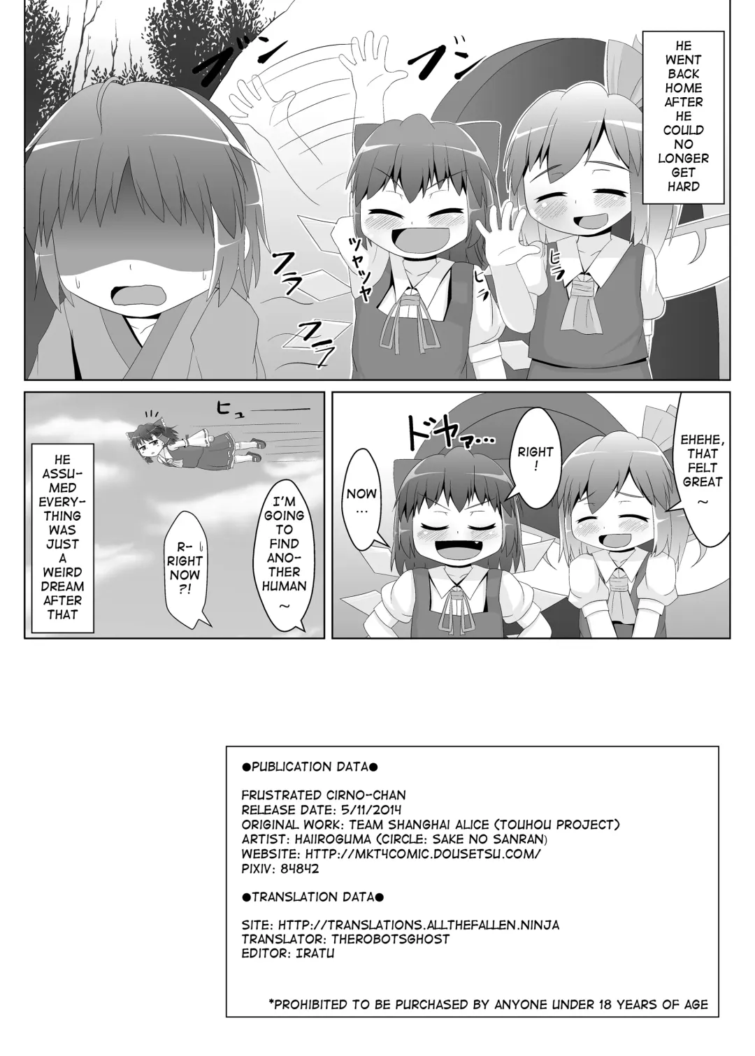 [Haiiroguma] Yokkyuu Fuman na Cirno-chan Fhentai - Page 17