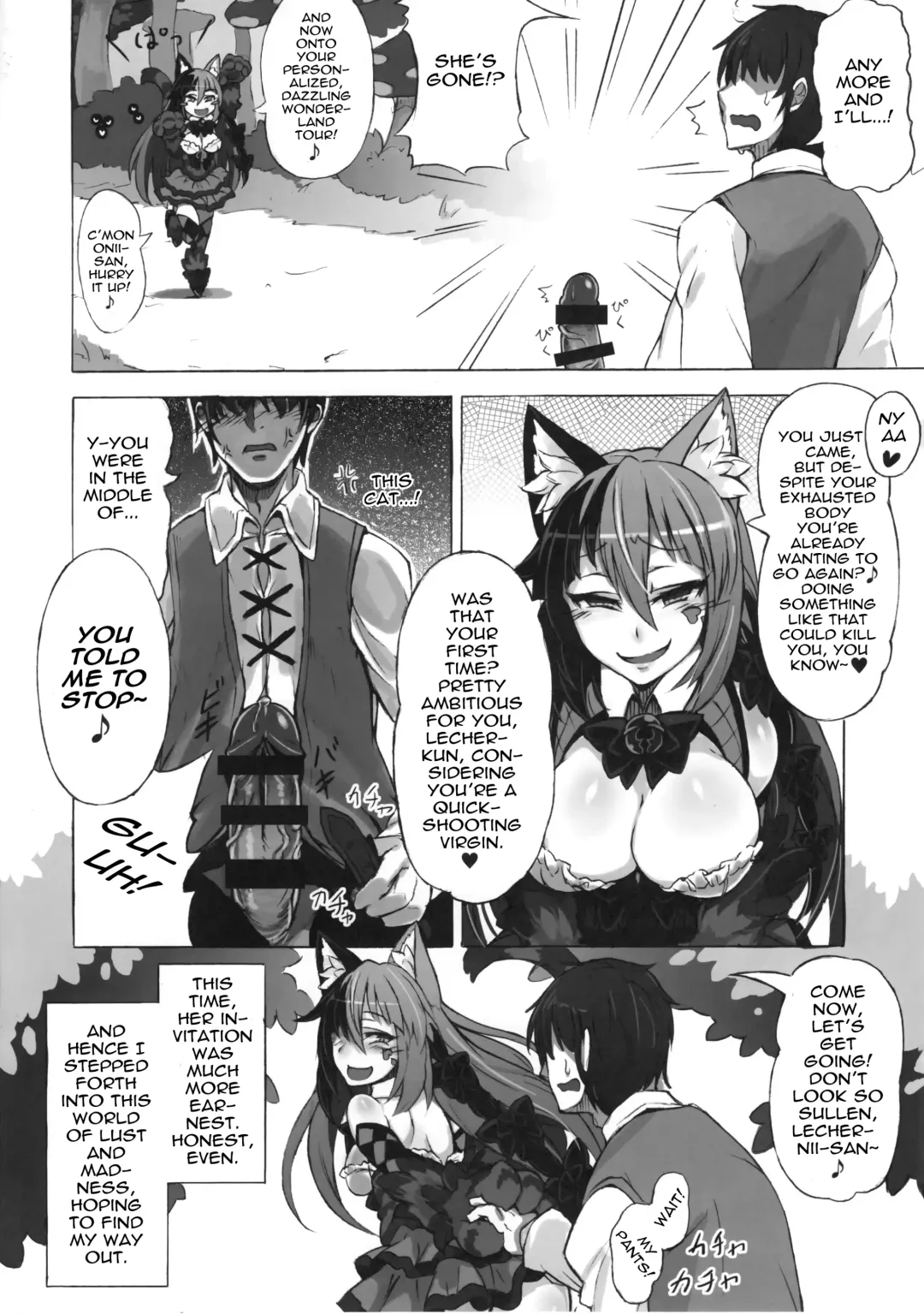 [Kenkou Cross] Mamono Musume Zukan Higai Houkoku ~Cheshire Neko no Oidemase Fushigi no Kuni~ | Monstergirl Encyclopedia Damage Report ~Cheshire's Welcome to Wonderland~ Fhentai - Page 8