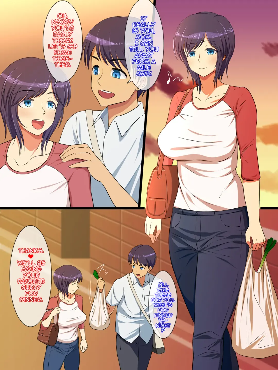 [Haruharu] Hahabote! Dougan Kyonyuu Okaasan ga Musuko ni Haramasarete Shiawase ni Naru Hanashi Fhentai - Page 1