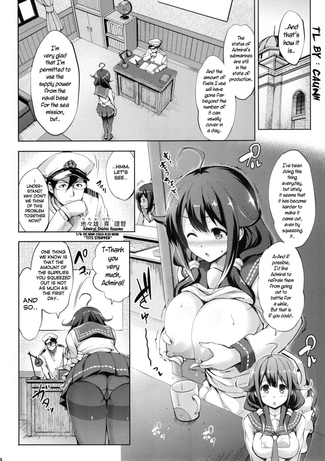 [Shinozuka George] Taigei Ikunyu Nisshi | Taigei's Breasts Care Diary Fhentai - Page 4