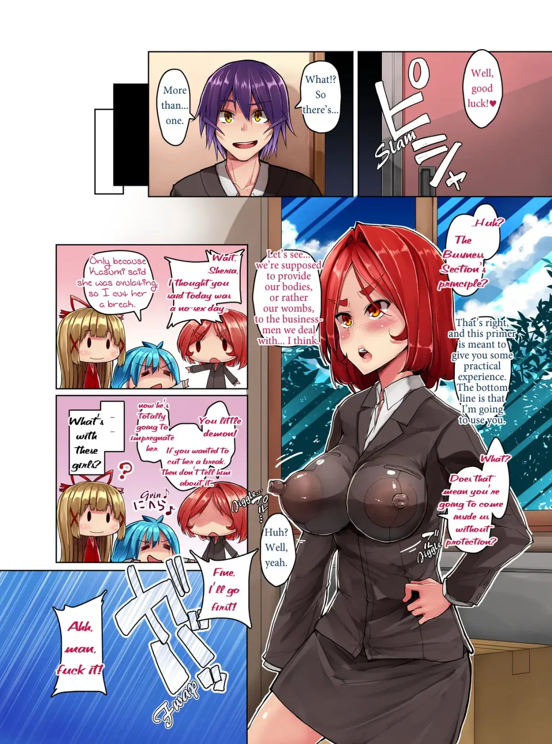 [Eizan] Honjitsu, Seikouka ni Idou ni Narimashita. | Everyday is orgy day! Welcome to the sex office Fhentai - Page 44