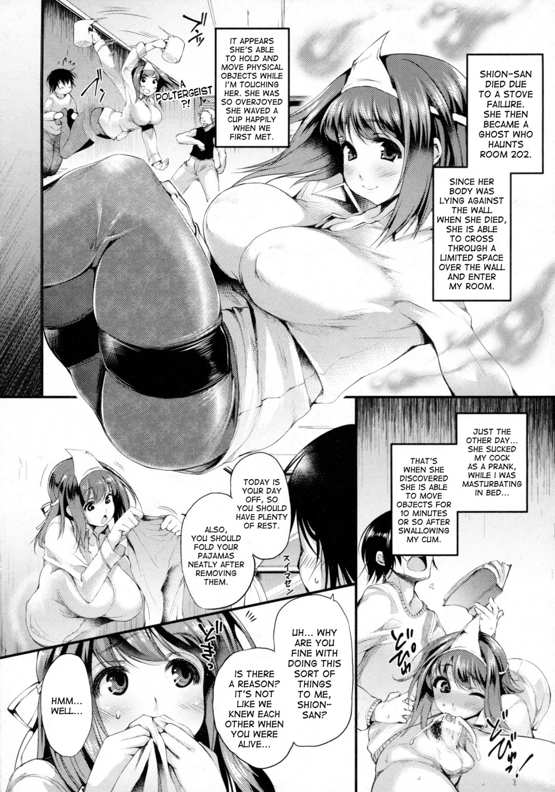 [Oohira Sunset] 202-Goushitsu no Yuurei-san | The Ghost in Room 202 Fhentai - Page 2