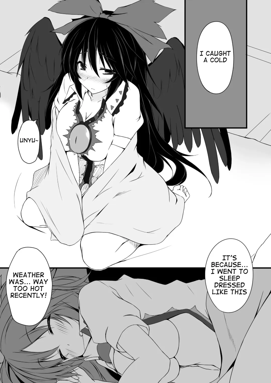 [Mayohara-san] Okuu-chan wa O-⑨ dakara Natsukaze wo Hikukamoshirenai Fhentai - Page 2