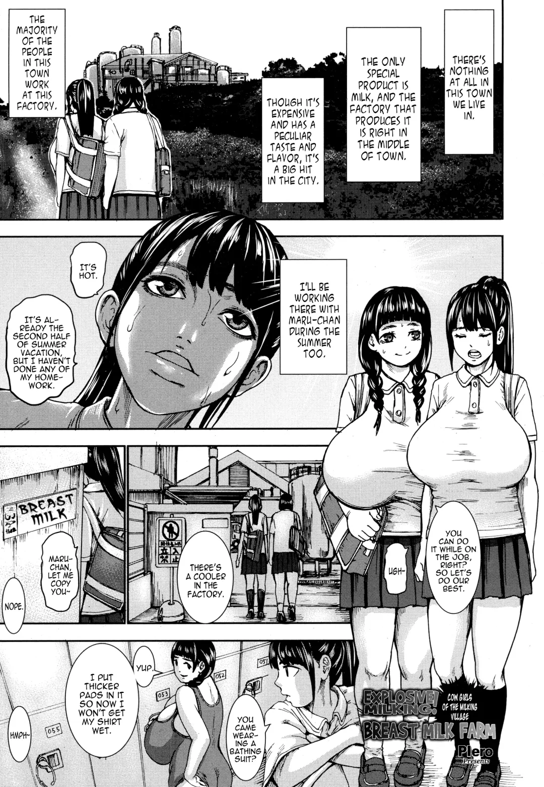 [Piero] Baku Shibori! Chichi Miruku Bokujou | Explosive Milking! Breast Milk Farm Fhentai - Page 1