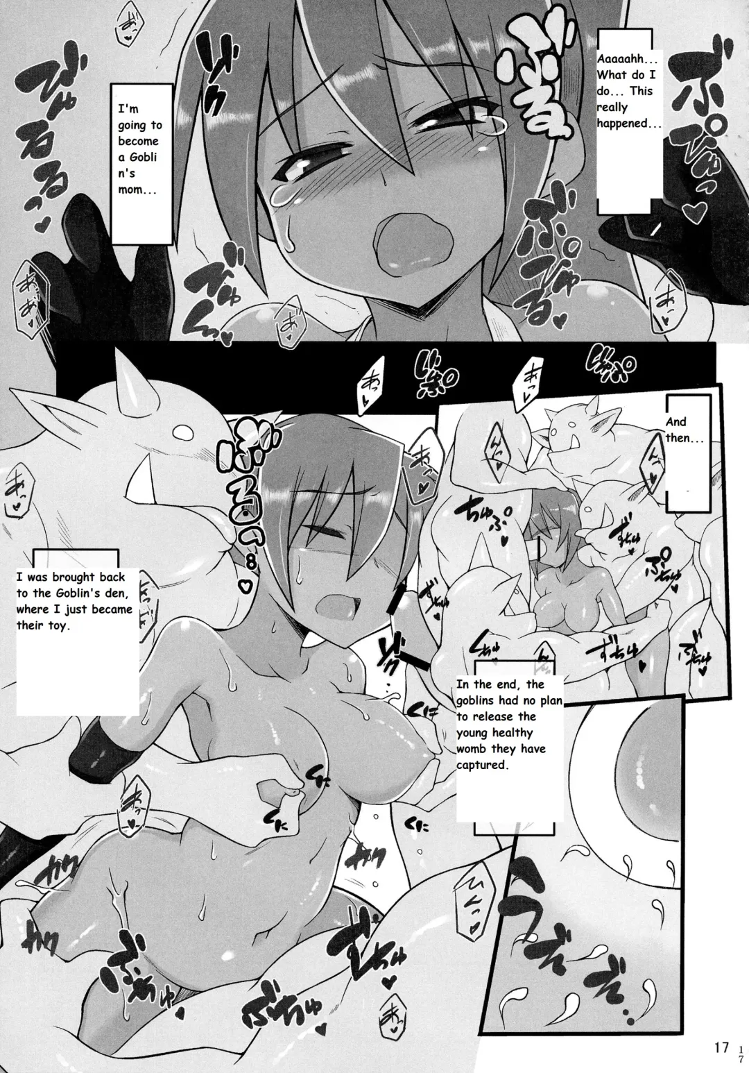 [Maboku] Nanako-chan ga Osukusai Goblin-domo no Kyouyou Botai ni Sarete Haramasaremakuru Hon!! Fhentai - Page 17