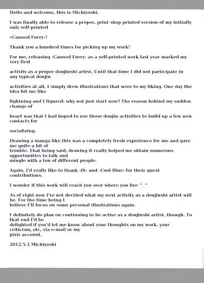 [Michiyoshi] CANNED FURRY VOLUME 2. SPECIAL WESTERN UNCENSORED EDITION Fhentai - Page 4