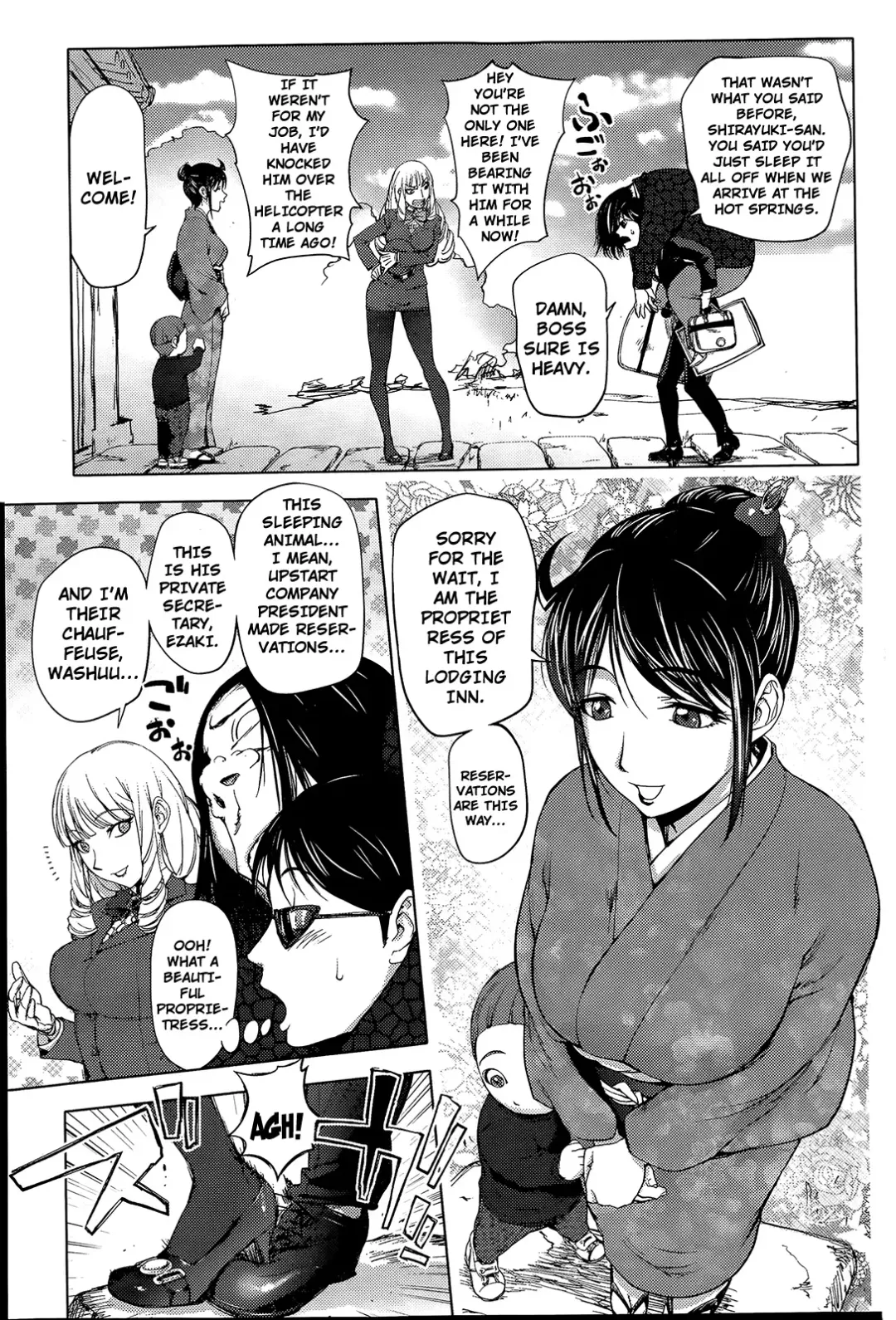 [Kon-kit] Gakeppuchi Okami vs Yotaka Jou Shirayuki | Driver vs Hot Spring Hostess Fhentai - Page 3