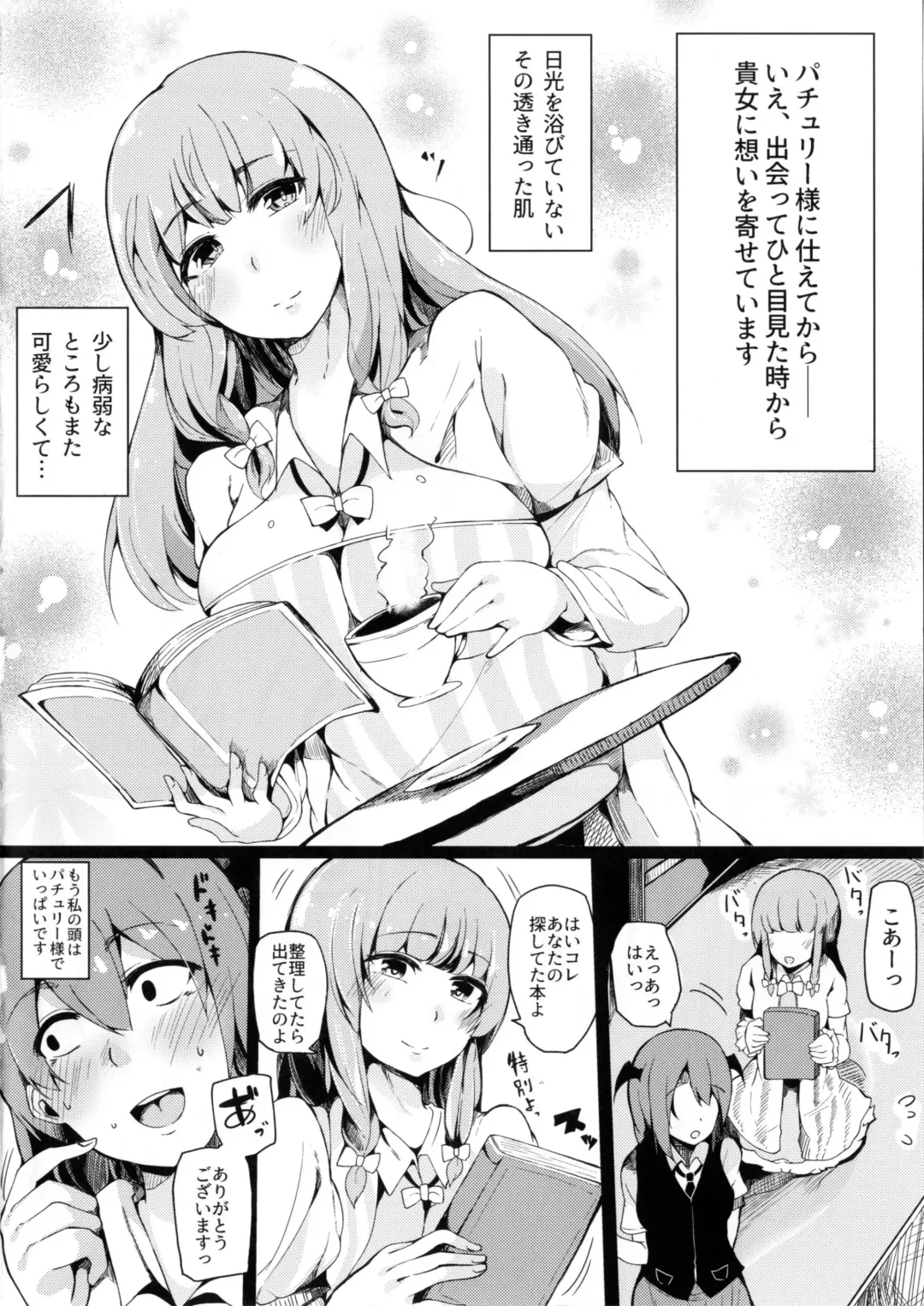 [Sakurayu Hal] Koakuma ga Patchouli ni Biyaku Semen Sosoide Toriko ni Shichau Hon Fhentai - Page 5