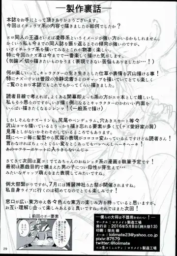 [Niisan] Bokura no Nazrin wa Bukiyou Kawaii! Fhentai - Page 29