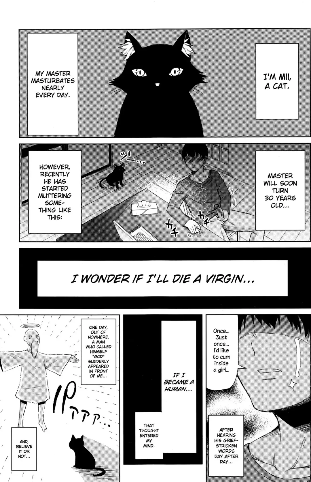 [Nagaikusa] Ningen ni Natta Neko | The Cat Who Became Human Fhentai - Page 1