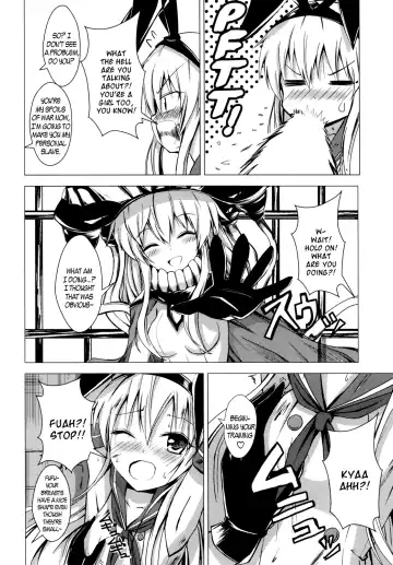 [Aikawa Ryou] Kuubo Wo-Kyuu-chan no Shimakaze Yuri Dorei Choukyou 1 | Standard Carrier Wo-Class Shimakaze's Yuri Slave Training 1 Fhentai - Page 7