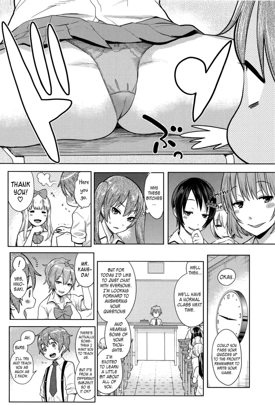[Agata] Sannen Bitch-Gumi, Kodomo Sensei | Senior Year Sluts Get a New Kid Teacher Fhentai - Page 8
