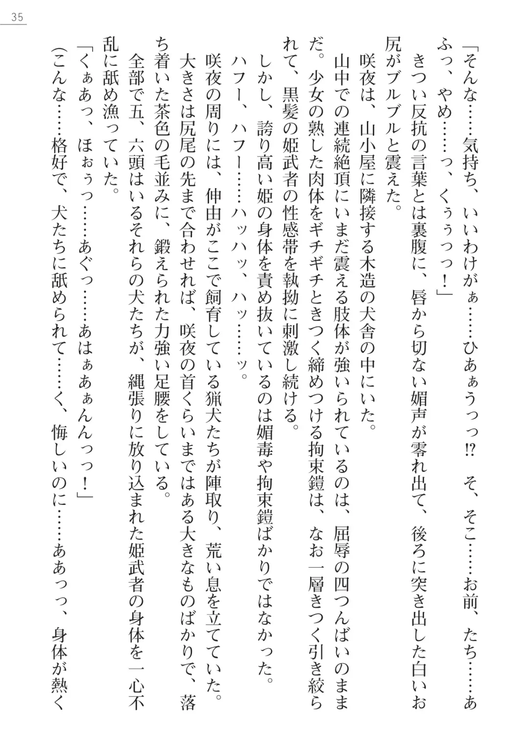 [Arai Yuu - Maruto] Samurai Slave Gaiden - Nikuetsu no Mesuinu Choukyou Fhentai - Page 35